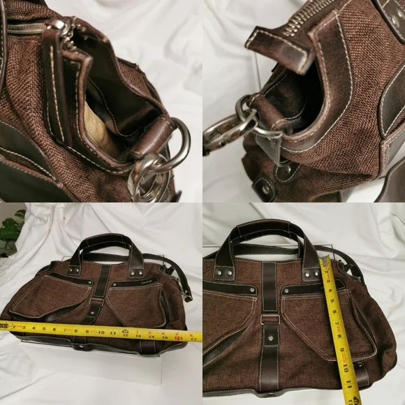 Matt & Nat Canvas and Leather Hobo Zip Bag - Picture 5 of 12